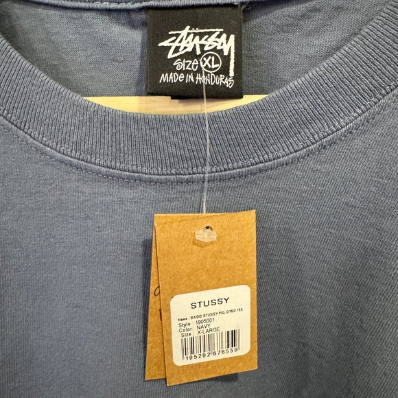 Stussy Pigment Dyed Slate Blue Tee - Picture 3 of 3